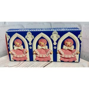 AVON Vintage Christmas Small Guest Soaps Pink Little Choir Boys Hostess Soap